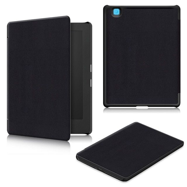 Smart Slim Magnetic Pu Leather Cover Case For Kobo 2-Black