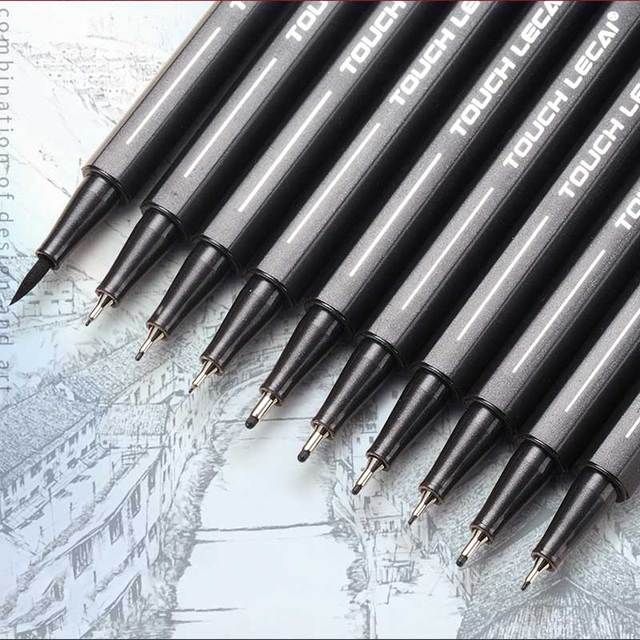 10pcs/set Pigment Liner Micron Ink Marker Pen Base