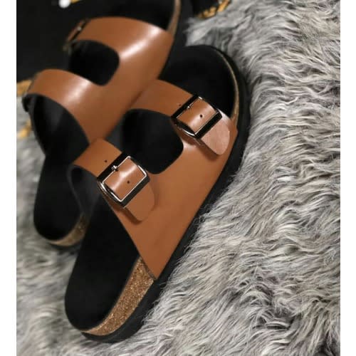 Realwon Classic Brown Stock Male Sliipers