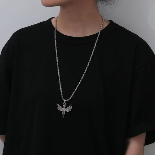 Angel Pendant Necklace With Nice Chain-silver