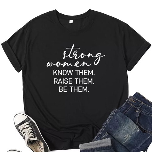 Strong Affirmation Top- Black