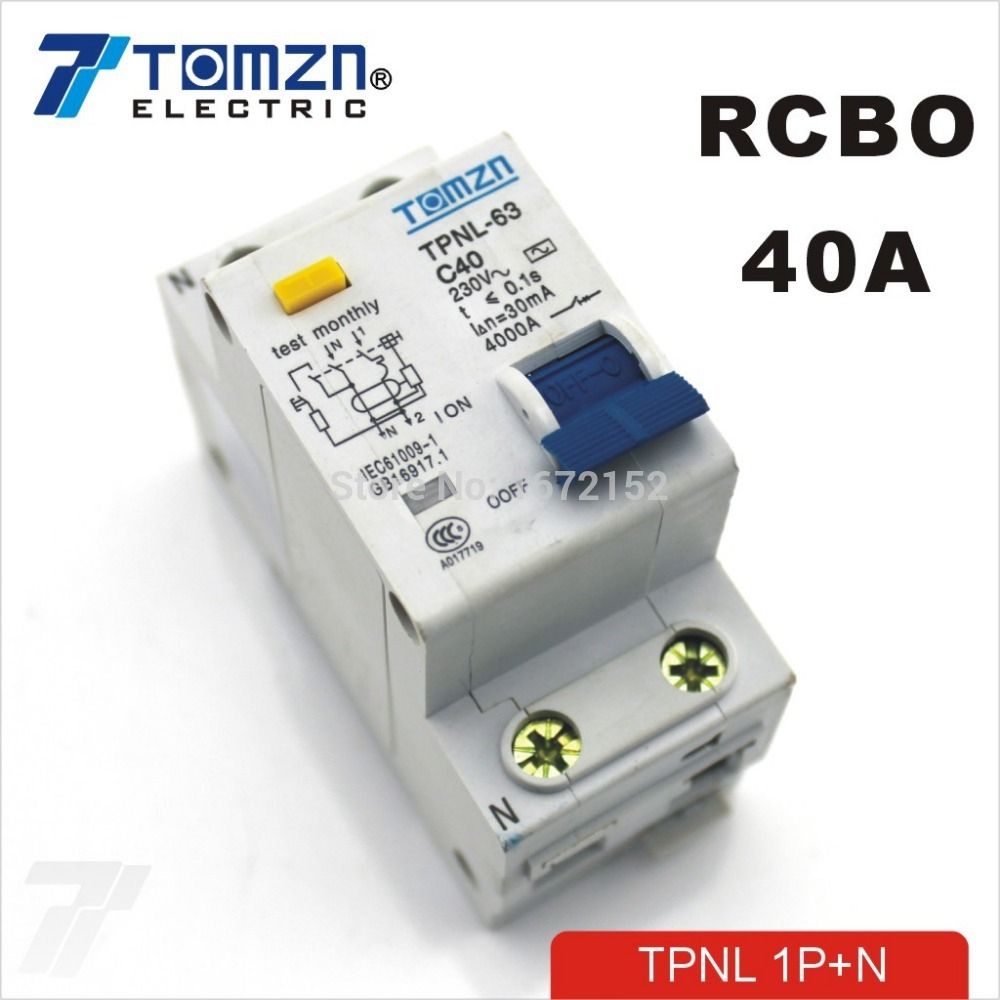 50HZ 230V~ 1P+N Circuit Residual Current TPNL 40A 60HZ