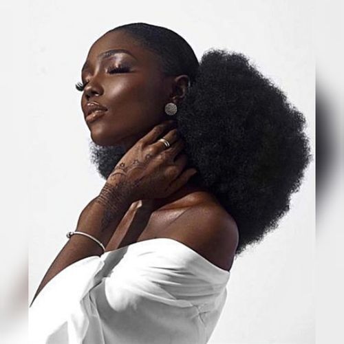 Bulky Kinky Hair Bun- Afro Ponytail