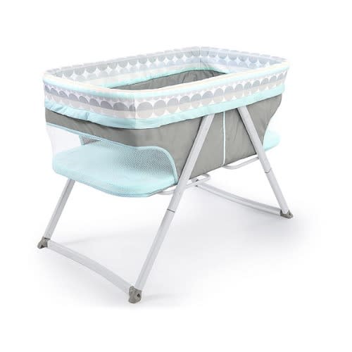 Foldaway Portable Rocking Mobile Baby Bed -Grey