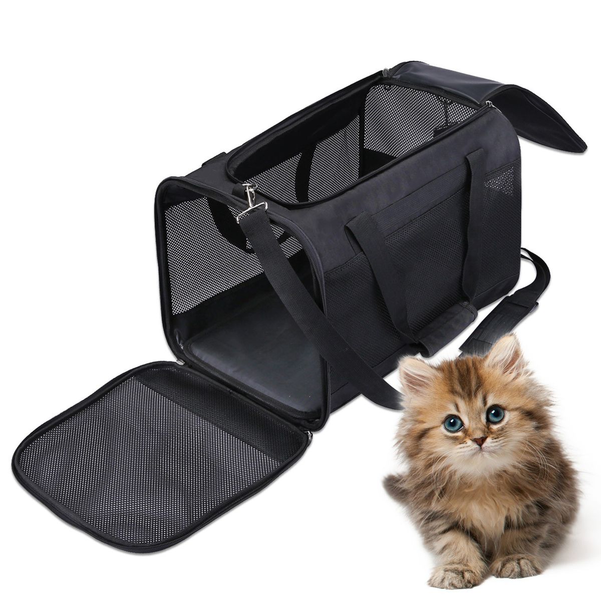 Cat Carrier Dog Carrier Collapsible Breathable Pet Travel