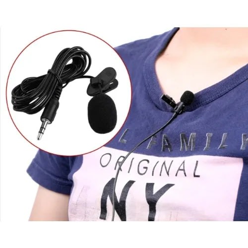 3.5mm High Sensitive Tie Clip-on Lapel Lavalier Mic Microphone
