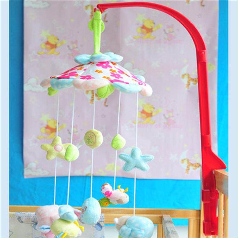 Baby Toys White Rattles Bracket Set Baby Crib Mobile Bed Bell Toy Holder Arm Bracket Wind-up Music Box