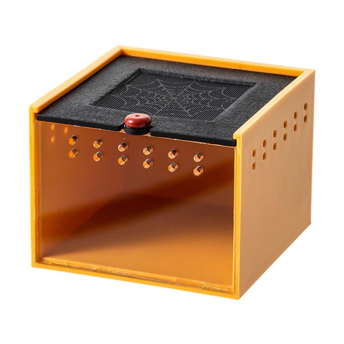 Air Circulation Pet Box Spider Haven View Feeding Box with for Jumping Yellow