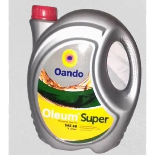 Oando Engine Motor Oil Oleum Super Sae 40 - 4litres