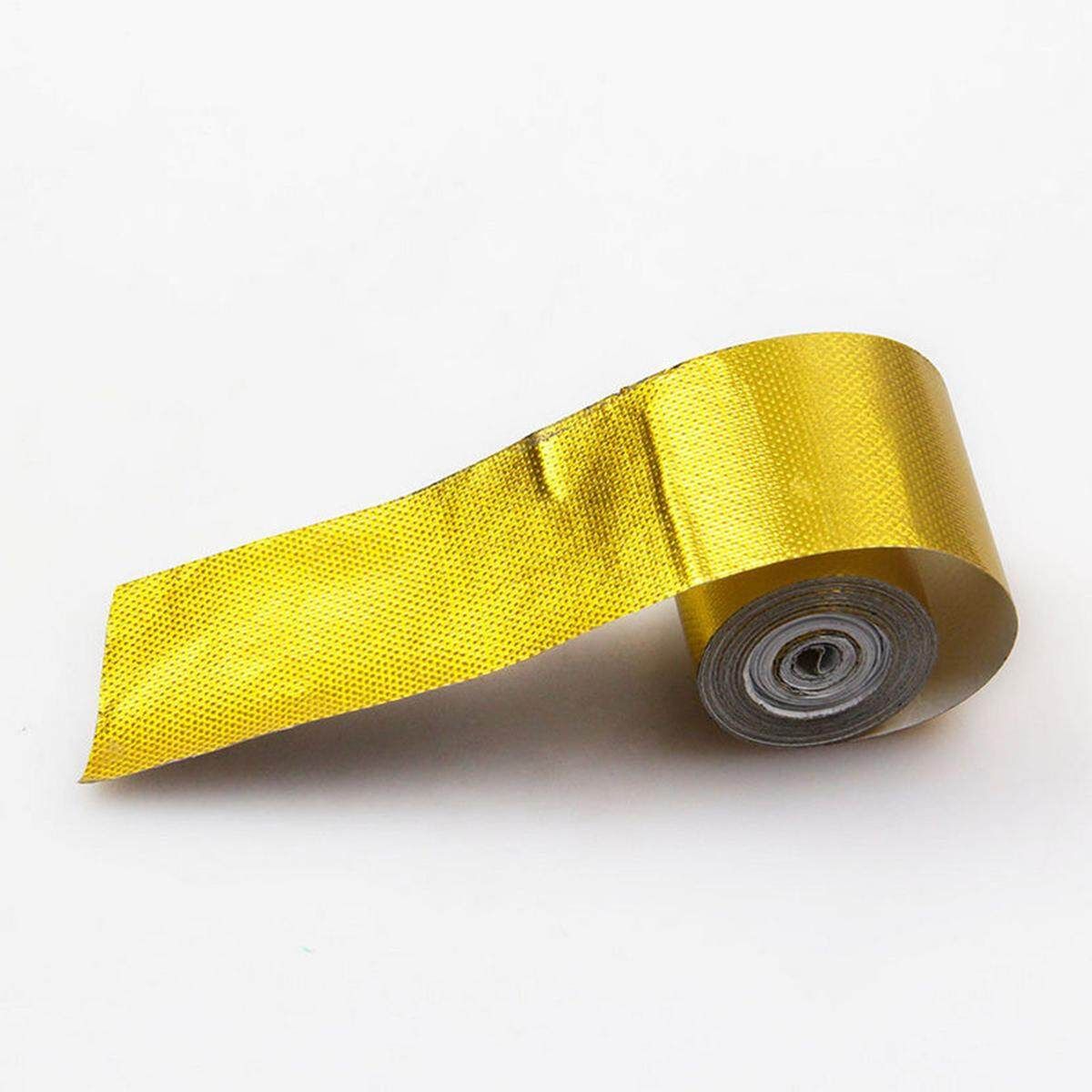 Gold 1200&deg;f Continuous Car Auto High Temperature Heat Shield Wrap Protector Tape [Gold] Gold