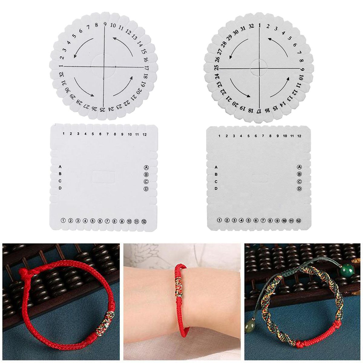 4x  Beading Cord Disc Braided   Bracelet Loom Adults