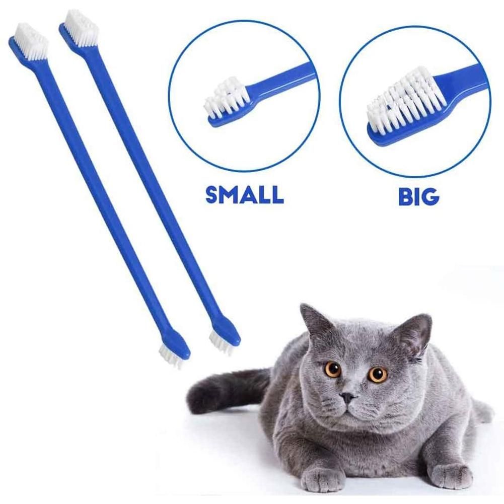 50 Piece Cat Dog Pet Toothbrush Set Double Headed