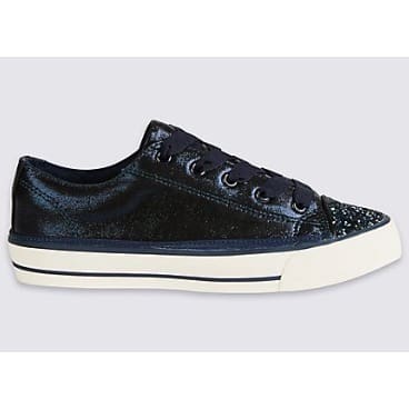 Kids&rsquo; Sparkle Lace-up Trainers