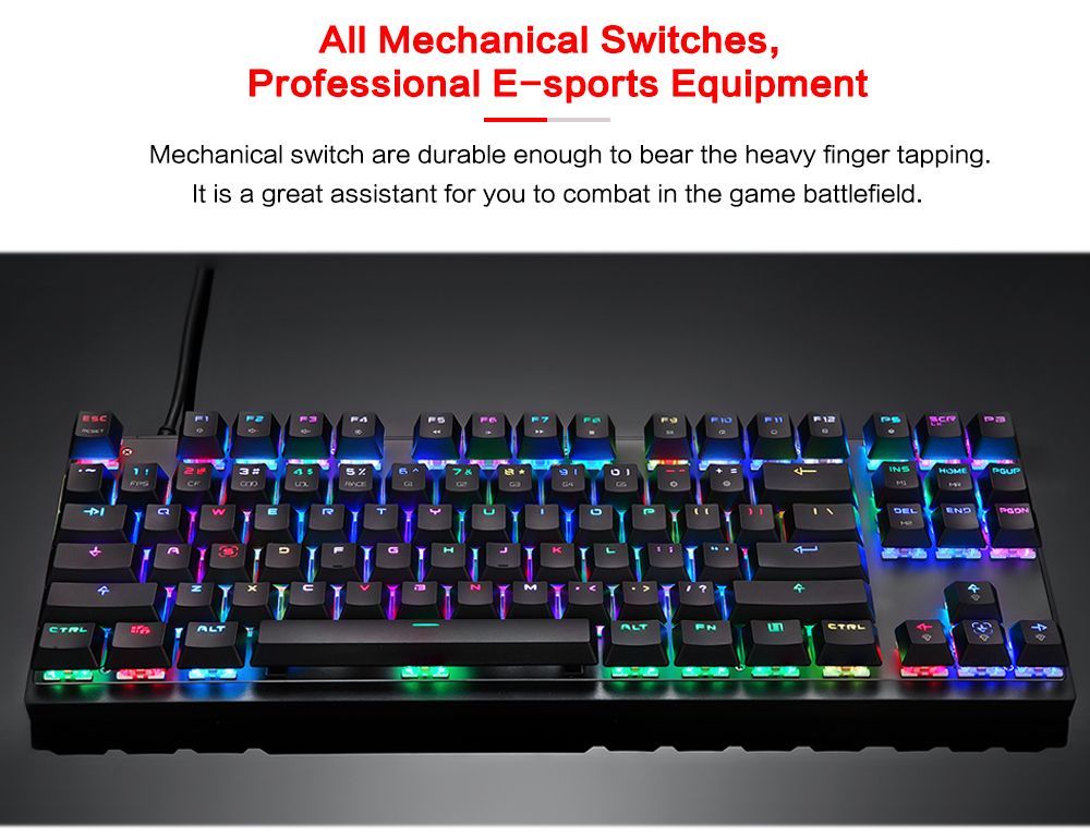 Motospeed K82 USB Wired Mechanical Keyboard