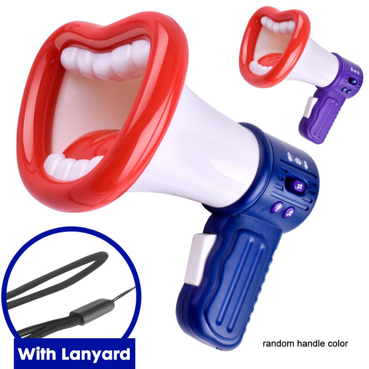 Voice Changer With Megaphone Function, Funny Handheld Loudspeaker For Kids Toy White