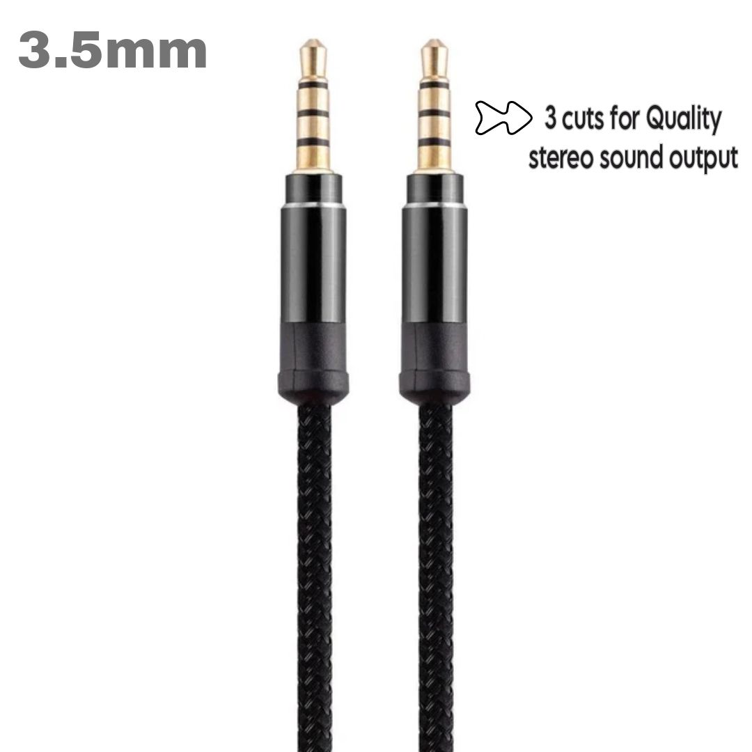 Multi Purpose Auxiliary Audio Cable 3.5mm Aux Jack Cord