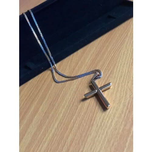 Cross Pendant Skinny Men's Necklace