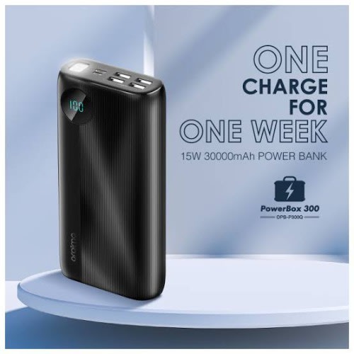 Two Way Ultra Fast Charging Power Bank - 30000mAh - Black
