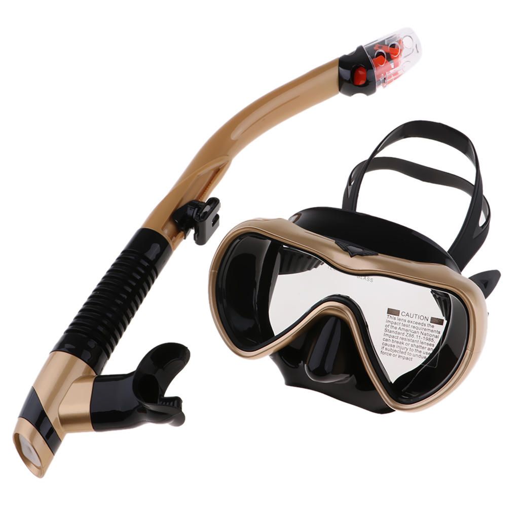Anti Fog Diving Mask Snorkel Set Swimming  Scuba Champagne