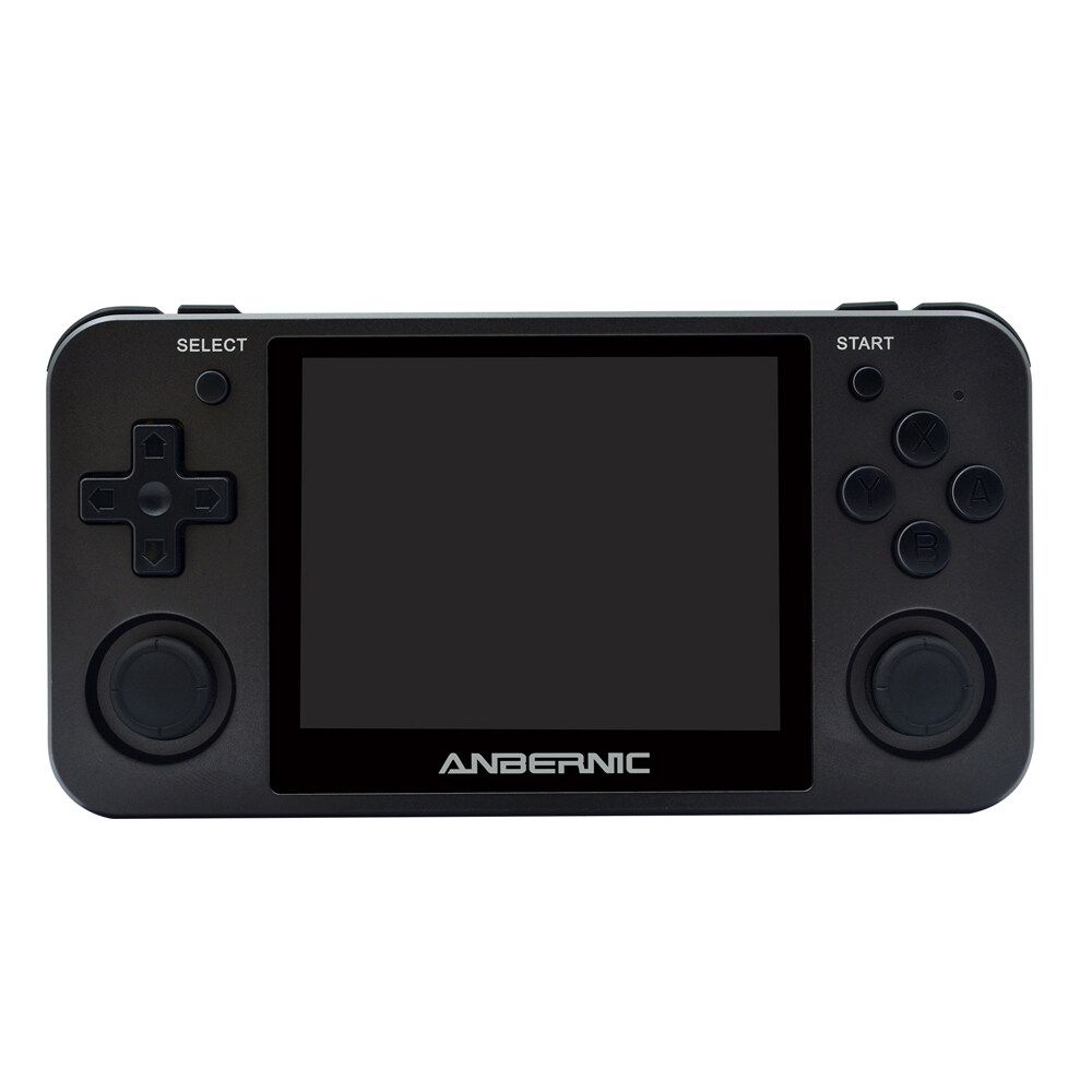 ANBERNIC RG350M 3.5 Inch IPS Screen 64Bit DDR2 512M 16GB 3000+ Games Retro Handheld Video Game Console Player For PS1 GBA FC MD Black