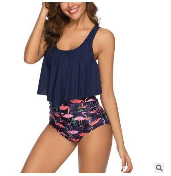 2020 New European And American Sexy Ladies Lotus Leaf Bikini