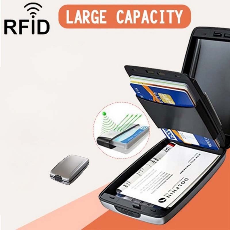 Aluminum Alloy Wallet Multi Card Holder, Bank Card & Business Card Holder GRAY