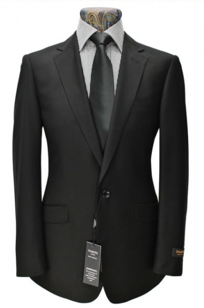 Italian 1 Button Slim-Fit Designer Suit - Black