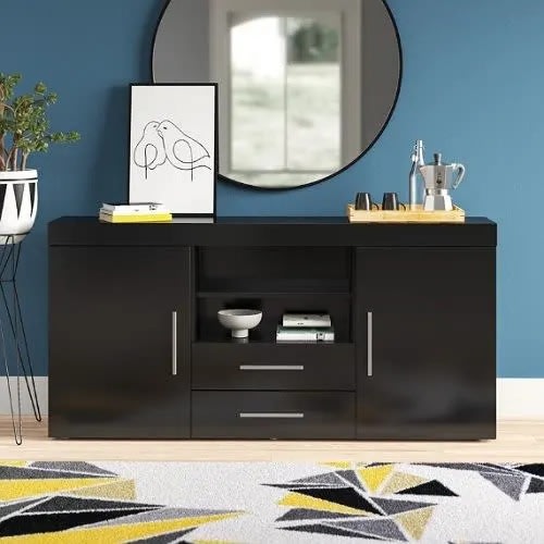 2 Drawer Sideboard - Black
