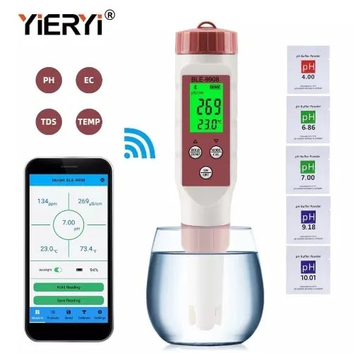 Ph/tds/ec/temp Meter App Intelligent Control Water Quality Tester