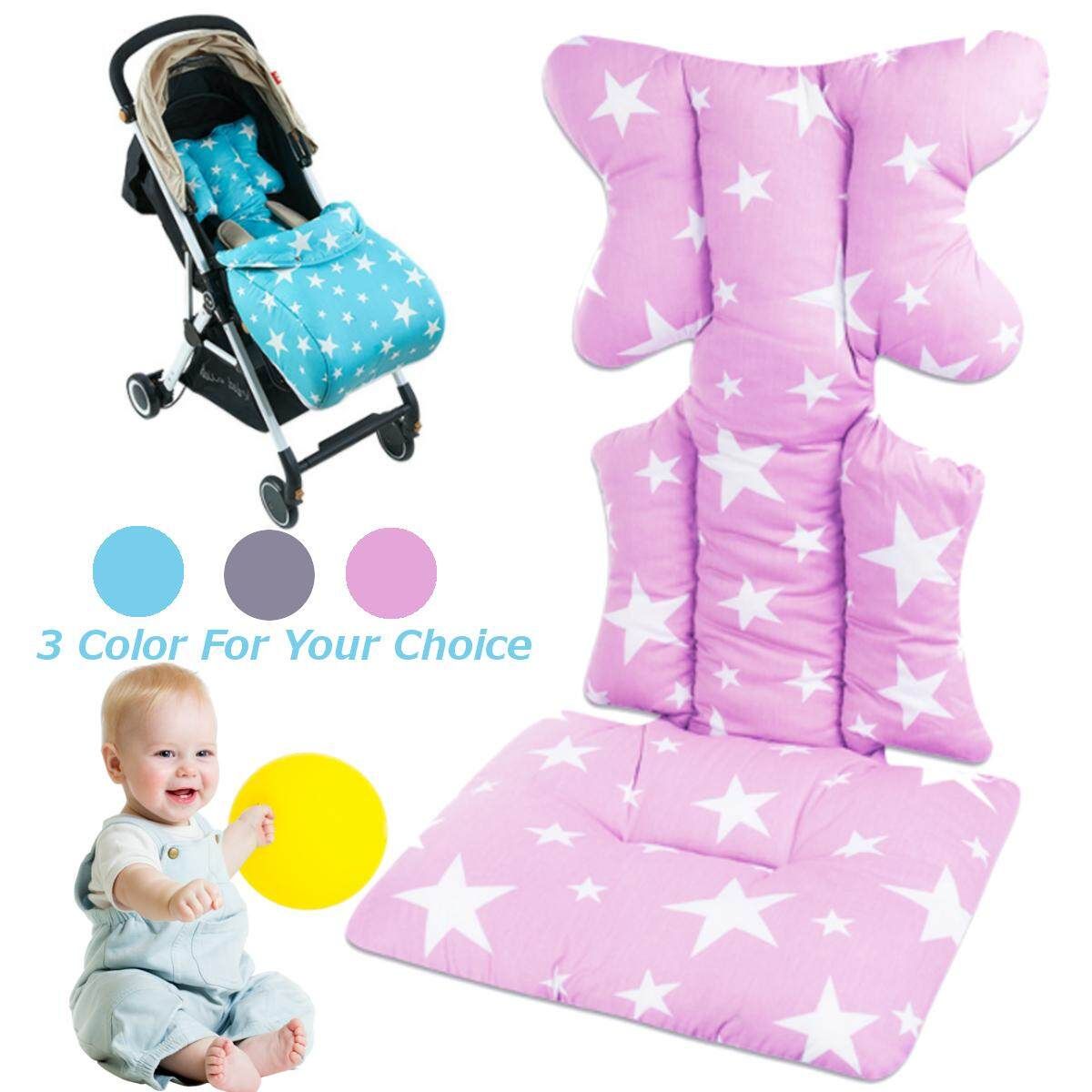 Safety Baby Kid Stroller Pram Pushchair Two Sided Car Seat Cushion Pad Liner Blue (blue)