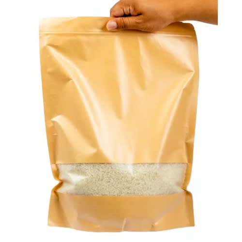 Brown Kraft Paper Zip Lock With Transparent Window