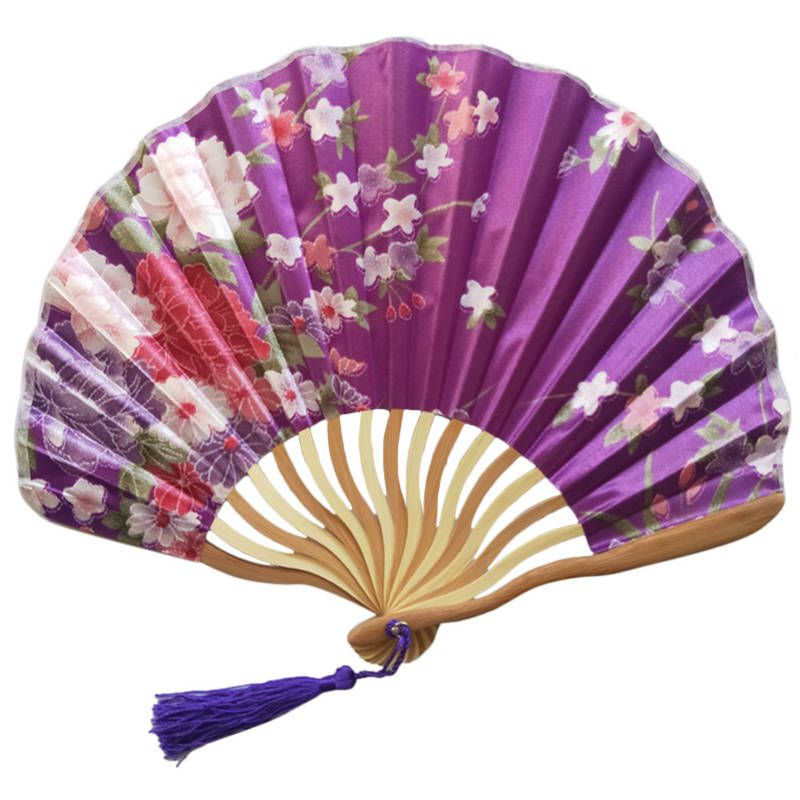 Handheld 1.30 Bamboo Gift Hand Folding Silk 2019 Held Wedding For Fans Fan Fans Church Folded
