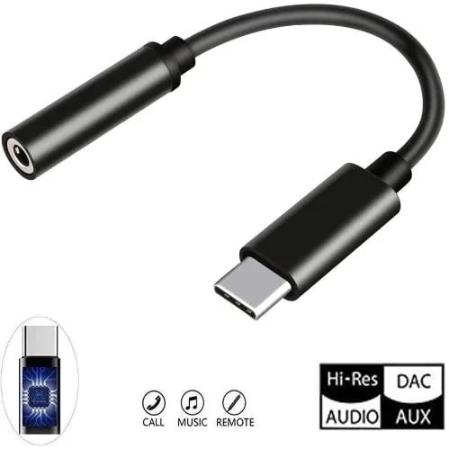 Usb C To Headphone Jack For Samsung - Black