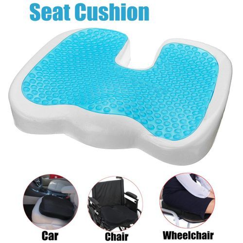 Seat Cushion Gel Pillow Cooling Coccyx Prostate Hemorrhoid Pain Relief Chair Xl