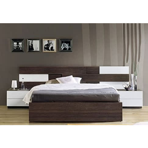Brownie White Bedframe With Bedsides + Free Bedspread & Pillow