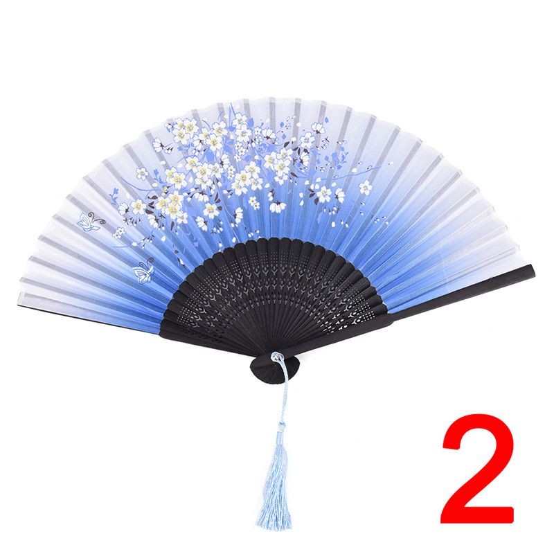 Drop Folding Printing Chinese Hollow Supplies 1pcs Silk Carved Party Vintage Shipping Fan Fan Hand Hand & Flower Spun Event