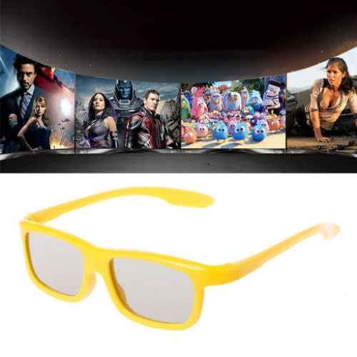 Product / Polarized 3D Lenses For Cinema With Transparent Box - Yellow