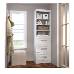 Storage Unit With 3-drawer Set White