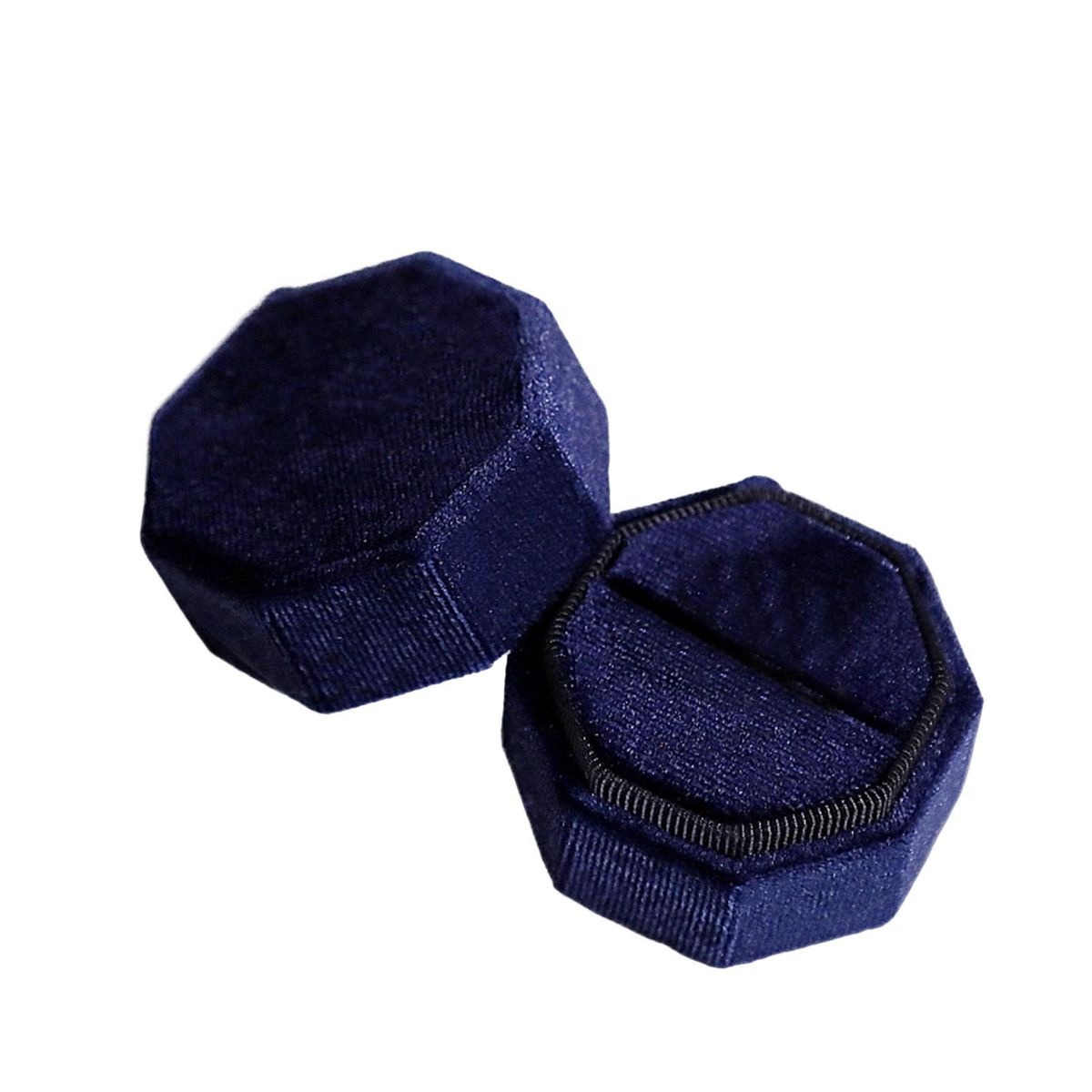 Jewelry Box Couple Rings Box Dressing Table Jewelry Organizer Dark Blue
