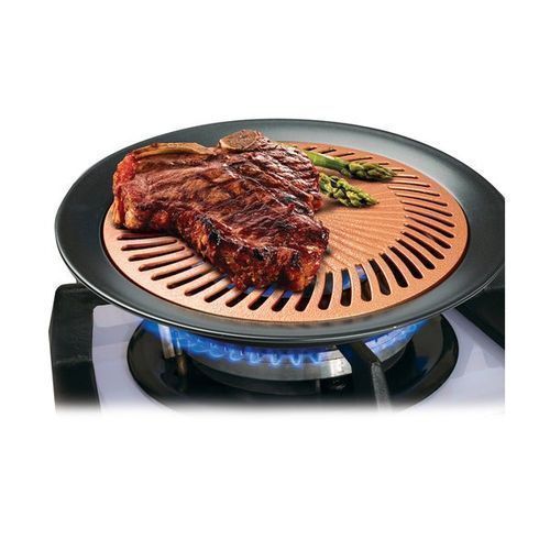 Kitchen + Home Stove Top Smokeless Indoor BBQ Grill.