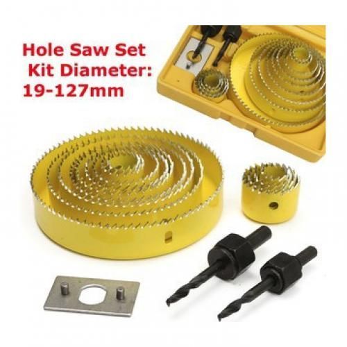 16PCs Hole Saw Set 19-127mm (3/4" - 5") Drill Bit