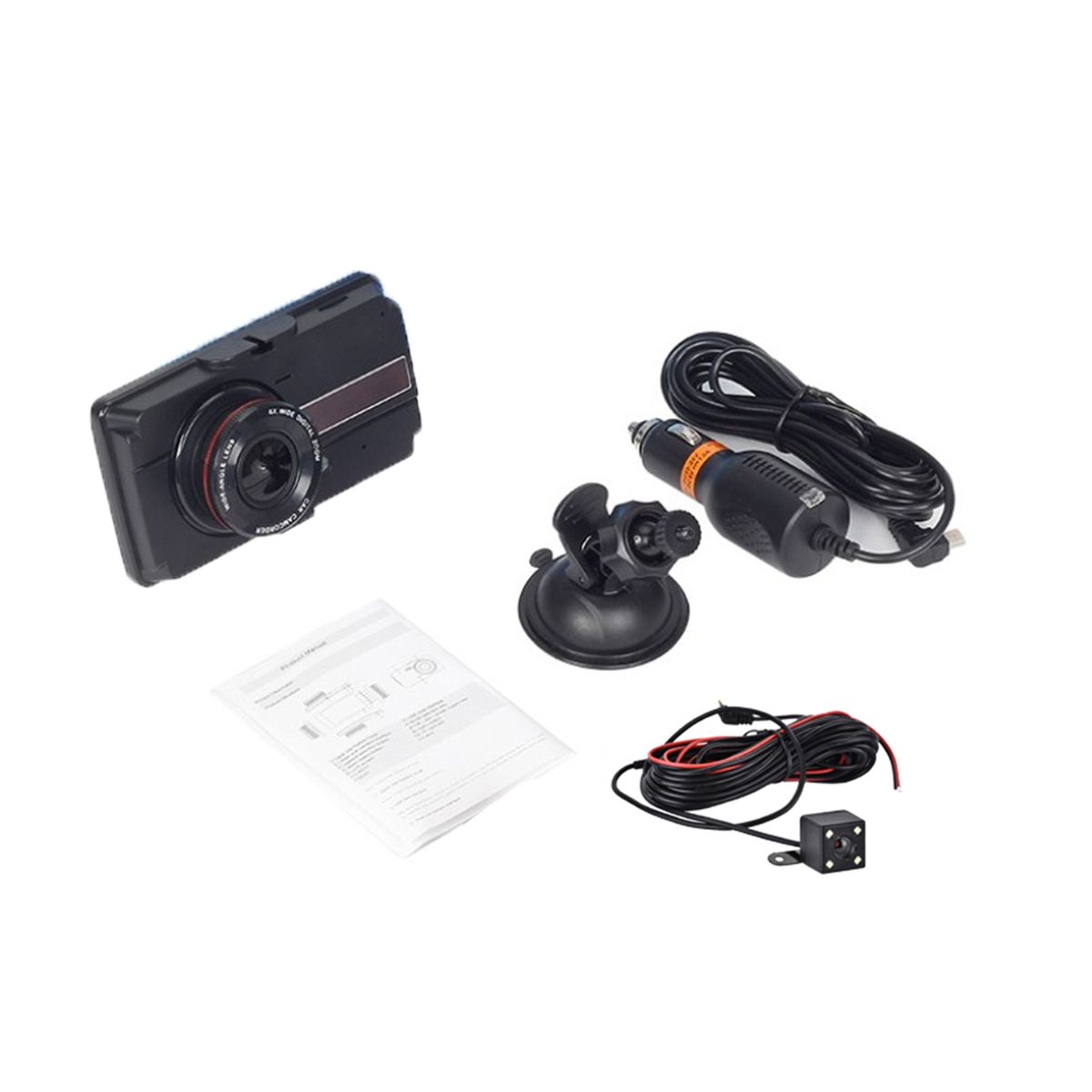 Car Dash Cam   4-Inch Dash Cam With Rear View B
