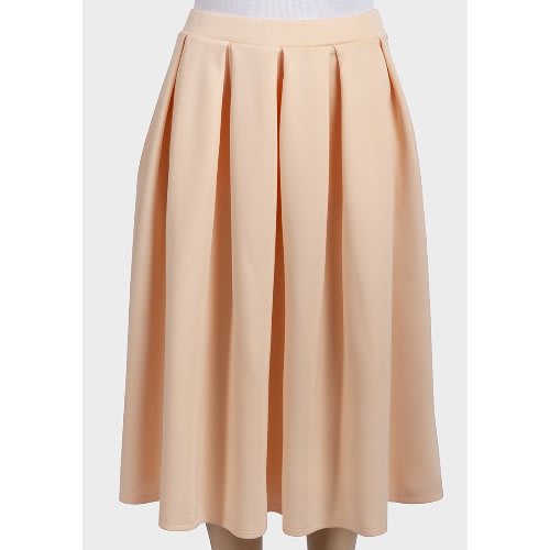 Ladies Box Pleat Midi Skirt