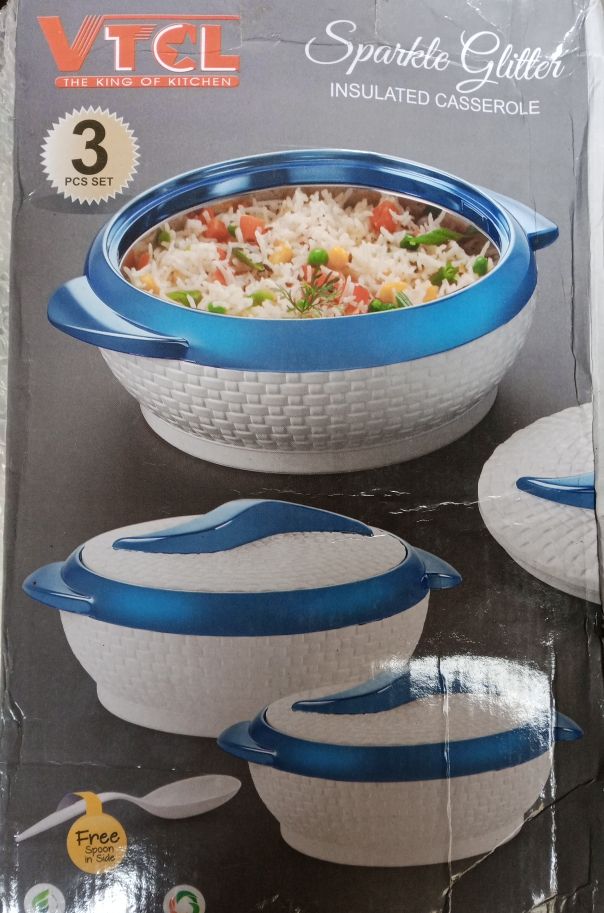 Insulated Serving Dish Hot Pot- (3 Pcs)