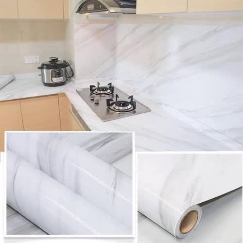 Marble Sticker - Multipurpose Design- White