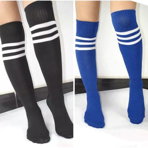 2 PAIRS KNEEL HIGH SOCCER SPORT FOOTBALL HOSE SOCKS ANKLE