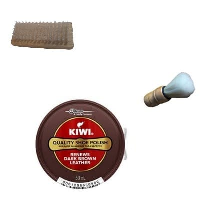 Brown Kiwi Polish + Shining Brush + Applicator