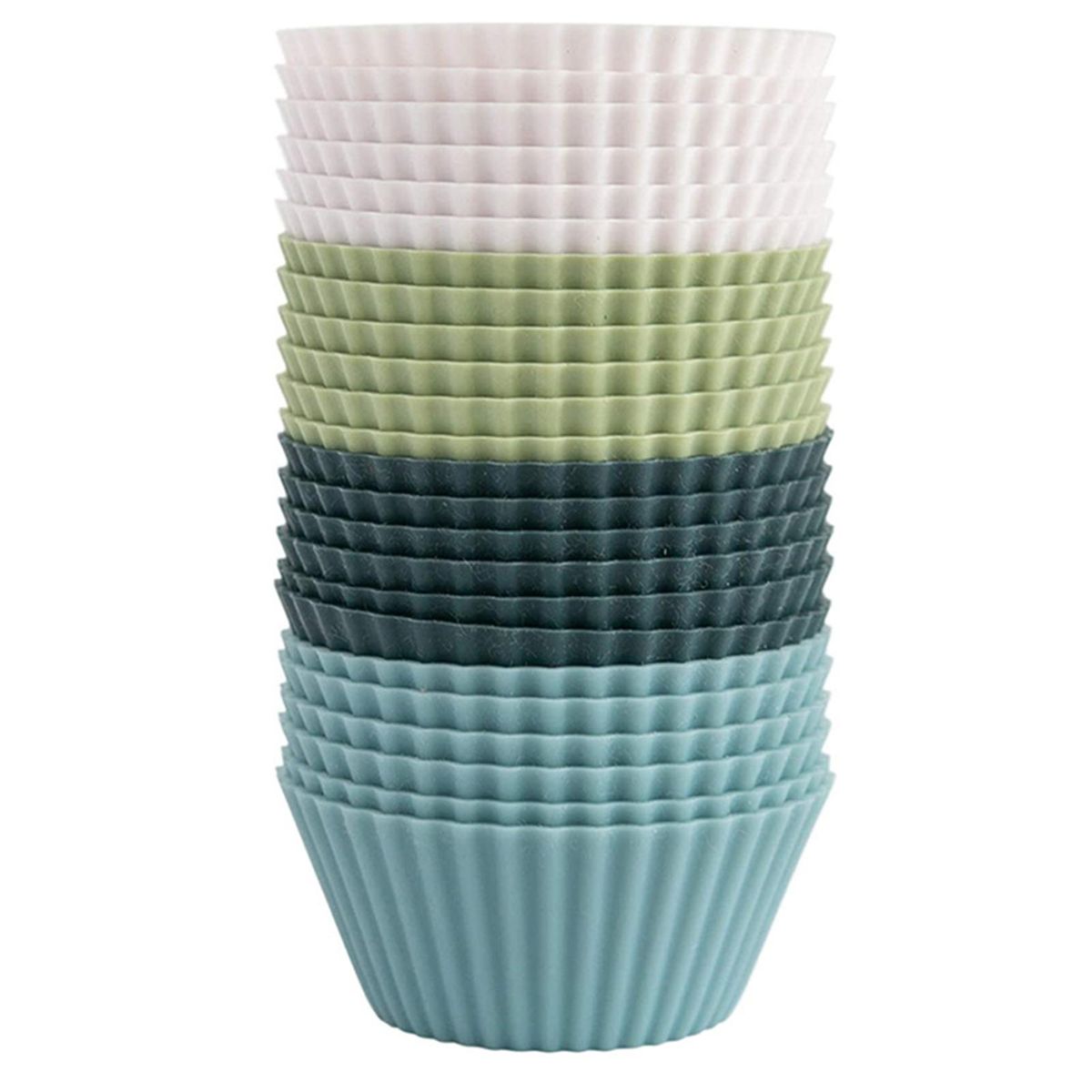 24PcsSet Cupcake Mold Sturdy Anti-cracking Cupcake Mold Multicolor