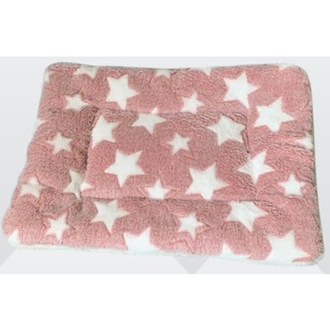 TD Dog Crate Mat - Blanket With Star - Medium - Pink