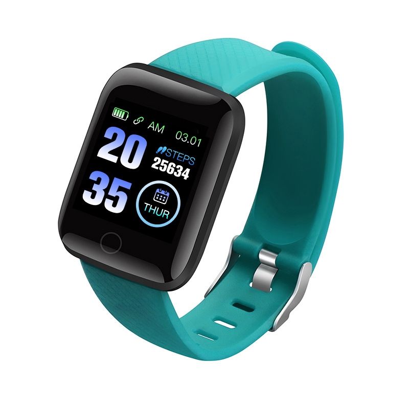 116plus 1.3 Inch Color Screen Smart Bracelet IP67 Waterproof, Support Call Reminder/ Heart Rate Monitoring /Blood Pressure Monitoring/ Sleep Monitoring/Excessive Sitting Reminder/Blood Oxygen Monitoring(Green)